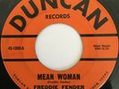 FREDDIE FENDER Mean Woman/Holy One TEX MEX ROCKABILLY DOO WOP 45 hear