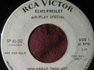 Elvis Presley RCA Victor 45 RPM air- play special sp- 45-162 not for sale  DJ' s