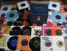COLLECTION OF 50/60s SINGLES IN A CARRY CASE- BOOKER T. THE STONES, BEATLES etc