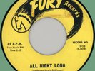 DU MAURIERS All Night Long / Baby I Love You 45rpm Fury 1958 yellow label clean