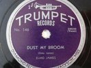 ELMORE JAMES Dust My Broom TRUMPET 78 VG HEAR plays well elmo catfish blues