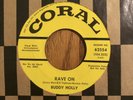 BUDDY HOLLY - RAVE ON / EARLY IN THE MORNING, CORAL 62554,PROMO 45 RPM,  RARE