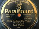 LOUIS WARFIELD Jimmy Rodgers Blue Yodel PARAMOUNT RARE PRE WAR COUNTRY 78 *HEAR*