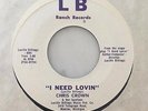 CHRIS CROWN & HER SPARTANS Rare Detroit Private Press 45 Stock Copy Record