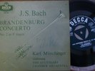 KARL MUNCHINGER / BACH brandenburg concerto no 2 / DECCA CEP 580 autographed