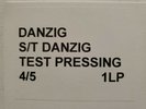 DANZIG Self-Titled Unknown Test Pressing LP Matrix: 752802-A