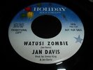 RARE Surf Garage 45 JAN DAVIS WATUSI ZOMBIE Holiday Records