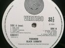 Black Sabbath LP Paranoid UK Vertigo Small Swirl Press LOVELY COVER ++