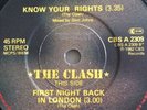 The Clash,DEMO,Know Your Rights/Back In London,N.Mint,CBS, Punk,New Wave,1982 