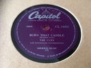 THE CUES : BURN THAT CANDLE  /  OH MY DARLIN'  UK. 78.rpm (1955)
