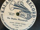 Kalamazoo Record 695  78 rpm rare label 1903 Michigan double horn  DUPLEX phono
