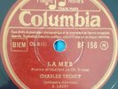 CHARLES TRENET LA MER/SEUL... DEPUIS TOUJOURS SHELLAC 78rpm COLUMBIA BF 156