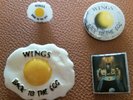 Paul Mccartney wings  4 badges/ pins vintage BACK TO THE EGG 1979