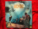 AC/DC- Let There Be Rock UK LP/Album on Atlantic 1977? Signed/ Autographed X5