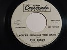 GARAGE ROCK 45 THE SEEDS YOU'RE PUSHING TOO HARD PROMO CRESCENDO ORIGINAL