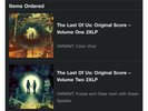 Set Of 2 THE LAST OF US Part 1 - Volumes 1 & 2 Colored Vinyl 2XLP - NEW & SEALED