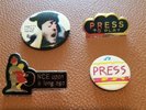 Paul Mccartney wings  4 badges/ pins vintage PRESS TO PLAY 1986