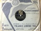 Jacques Doriot Discours PPF 78 Tours avec Pochette Illustrée