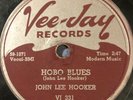 50'S BLUES JOHN LEE HOOKER 78 record CRAWLING KINGSNAKE VEE JAY 331 HOBO BLUES +