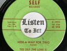 Obscure Private Country Bopper 45 TED SELF The Lone X / Hide-a-way SELF hear