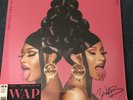 Cardi B Wap SIGNED Limited Pink Edition LP Vinyl Megan Thee Stallion IN Hand