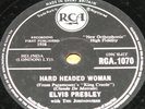 ELVIS PRESLEY HARD HEADED b/w DON'T ASK ME UK RCA 78 RPM E EXCELLENT GRADE