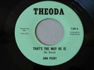 NORTHERN SOUL DETROIT WIGAN MUSIC RECORDS THAT'S THE WAY HE IS ANN PERRY THEODA