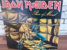 IRON MAIDEN - PIECE OF MIND- VINYL LP. ORIGINAL BRAIN LABEL EMA800