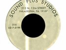 THE FASHIONS You're Gonna Cry /To Be Your Love SOUND PLUS STUDIOS 45 RPM ACETATE