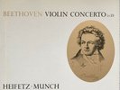 LP Beethoven Violin Concerto in D Heifetz / Munch Boston Symphony Orchestra RCA