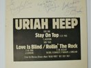 URIAH HEEP Stay On Top  Autographed 1983 12