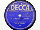 119) 78 RPM ARTIST BUNDLE - 5 x Louis Armstrong - English / American DECCA [78]