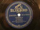 BLUES JOE WILLIAMS SONNY BOY Vitamin A/ Somebody's Been Worring BLUEBIRD 34-0739