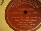 TURKISH 78 RPM RECORD- METROPOLITAN 2002 / VICTORIA HAZAN