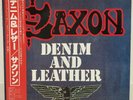 SAXON / DENIM AND LEATHER JAPAN ISSUE LP W/OBI, INSERT