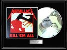 METALLICA KILL 'EM ALL WHITE GOLD SILVER PLATINUM TONED RECORD VINYL LP NON RIAA