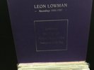 Leon Lowman - Recordings 1980-1987 - Vinyl On Demand EX/EX