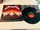 Vintage Metallica Master of Puppets LP Record 1986 E1 60439 Elektra lyric sleeve