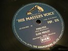 ELVIS PRESLEY : PARALYZED / WHEN MY BLUE MOON TURNS TO GOLD AGAIN.  UK. 78.rpm