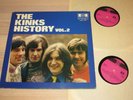 THE KINKS 2 LP - HISTORY VOL. 2 / 1970 GERMAN Pye LDVS 17201 PRESS in VG+