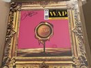 Cardi B and Megan Thee Stallion WAP Signed Gold Wax Drip Vinyl Record 12