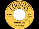 RARE ORIGINAL LABEL-CLASSIC NYC DOOWOP-REGENTS-BARBARA-ANN/I'M SO LONELY-COUSINS