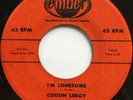 COUSIN LEROY I'm Lonesome/Up the River POPCORN BLUES ROCKER 45 EX *hear*