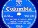 Columbia #2820-D: Ben Bernie O-You Gotta Be A Football Hero/This Is Romance V+E-