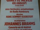 GINETTE NEVEU - SCHMIDT-ISSERSTEDT / BRAHMS violin concerto / STIL