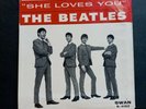 The Beatles SHE LOVES YOU 45 RPM Original Swan S-4152 PICTURE SLEEVE ONLY VG+