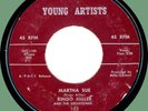BINGO MILLER & VELVETONES Martha Sue 45rpm Young Artists 1958 rocker