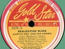CURTIS AMY & COMBO Realization Blues / Sleeping Blues 78rpm Gold Star 1947