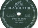ELVIS PRESLEY Rock’n Roll 78 RPM Record. Don’t Be Cruel/ Hound Dog