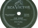 1958 ELVIS PRESLEY Rock’n Roll 78 RPM Record. One Night